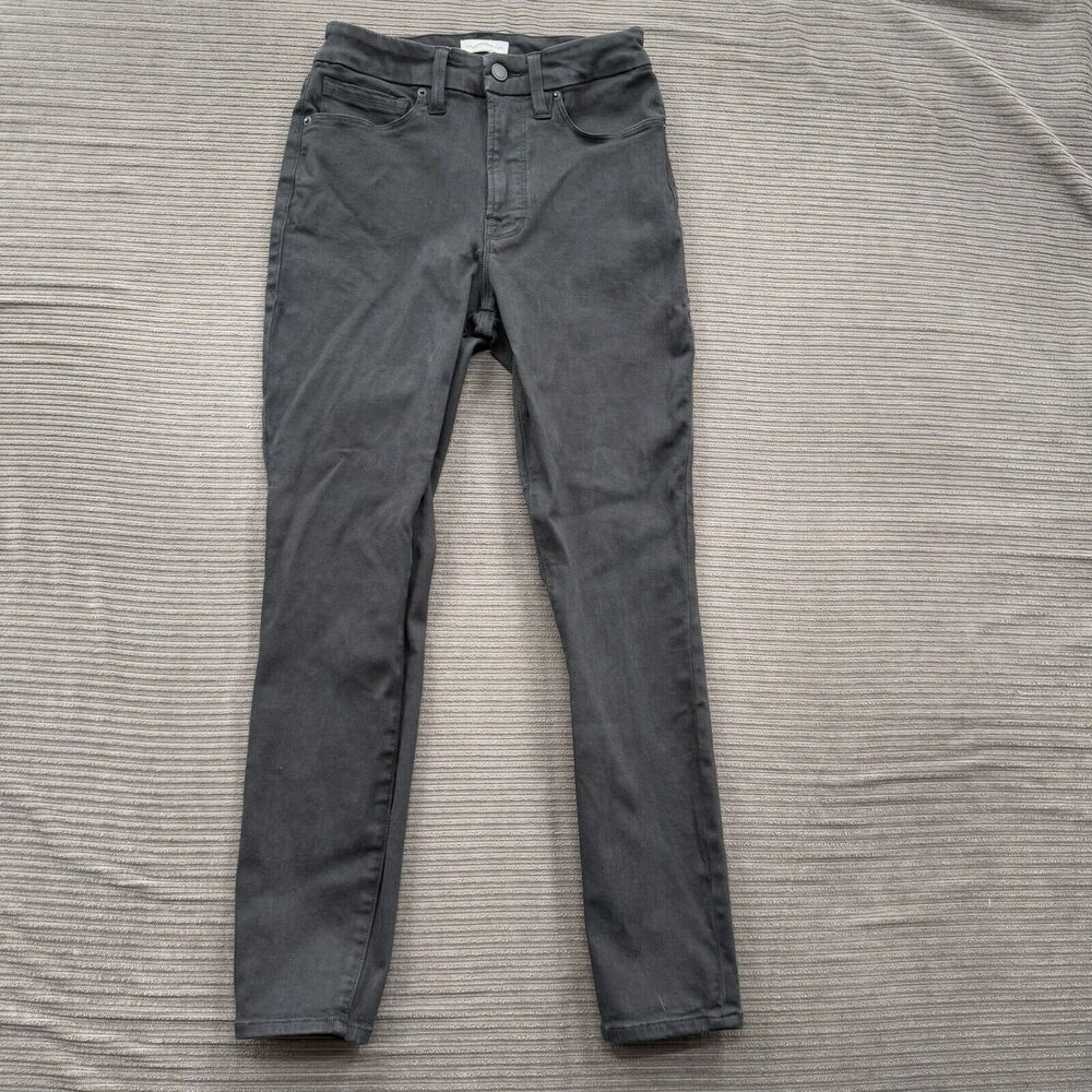 Good American‎ Jeans Women 6/28 Black Cotton High Rise Designer Comfort Stretch.